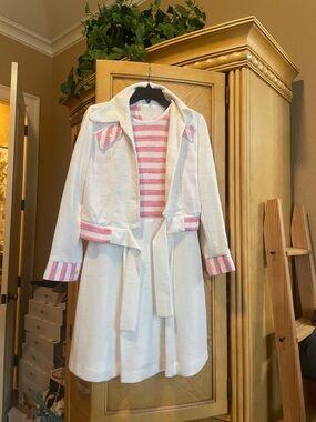 Vintage pastel colors two piece dress set small